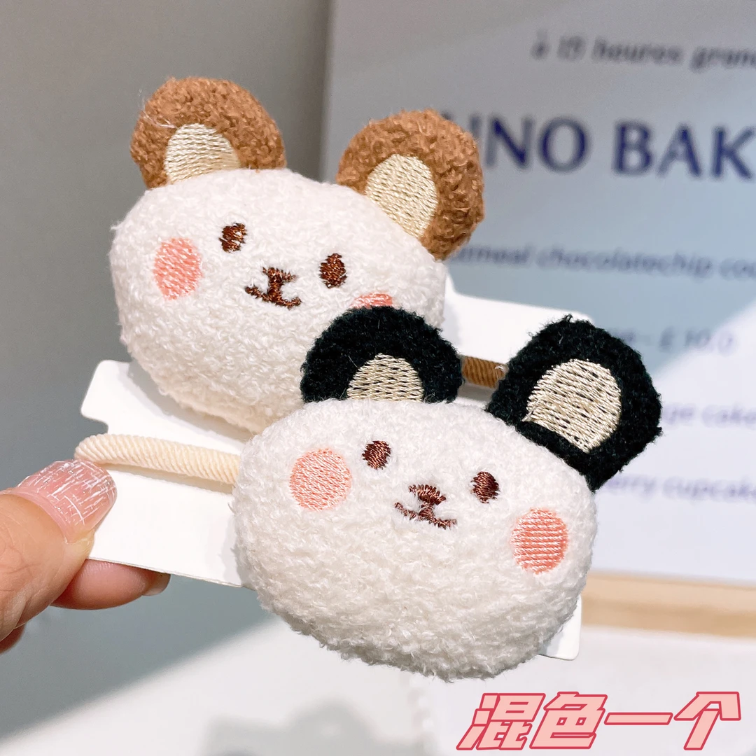 A-4867 d 混色1个咖色狗狗头绳 发圈