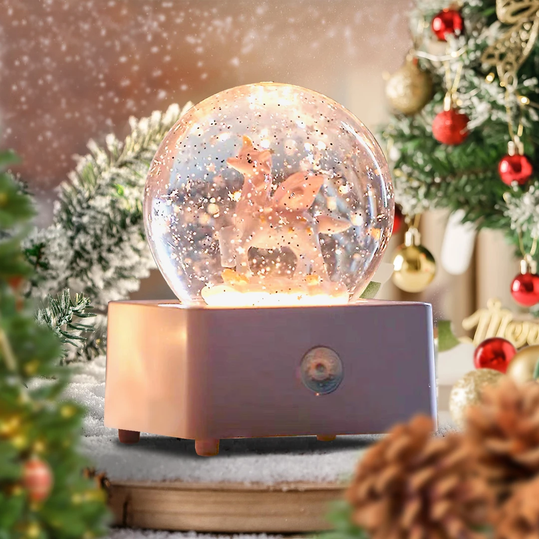 YS-8532 粉色水晶球独角兽带音乐 发圈