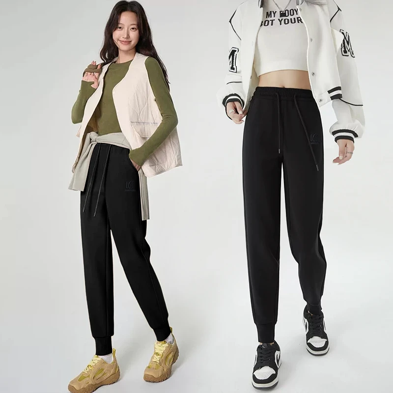 红人上新加绒加厚580高克重超级防风高级防寒字母刺绣休闲裤9908