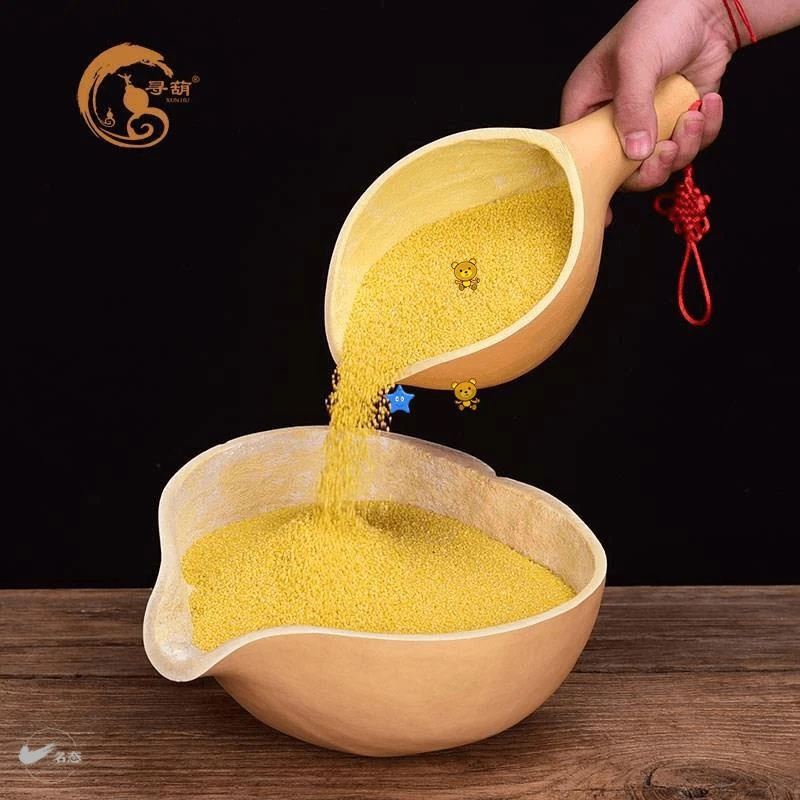 挖面瓢家用葫芦瓢水勺天然盛水舀米面勺子老式瓢厨房盛具胡芦水瓢