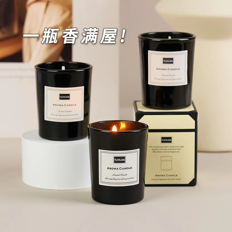 精油香薰蜡烛卧室持久熏香小众高级感香氛摆件生日伴手礼盒送女生