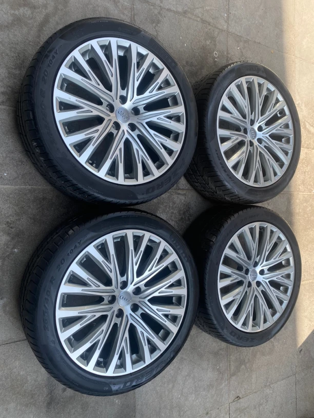 20寸奥迪A8原车原装原厂进口轮毂轮胎升级新老款A6A7A8辉腾Q5Q7
