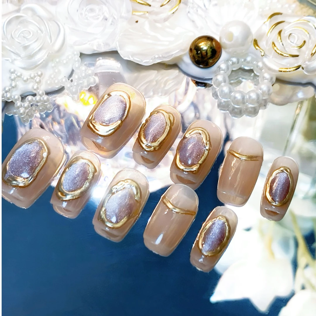 梦幻巴洛克 | 温柔高级 | 捕梦网贝母猫眼穿戴甲