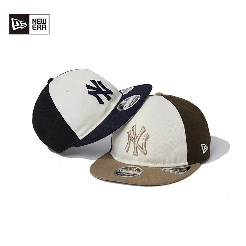 NEW ERA纽亦华春夏撞色硬顶可调节复古棒球帽平檐950
