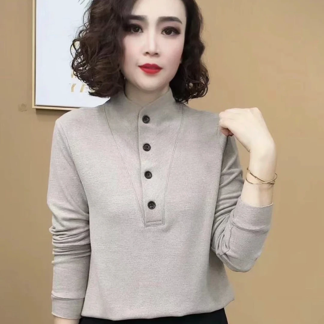 2024新款307款时尚洋气百搭气质长袖打底衫女士长袖显瘦上衣307