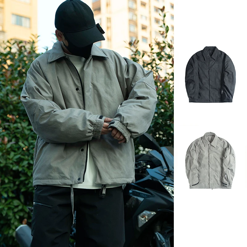 【极简设计中性羽绒服】轻奢白鸭绒高街插肩袖潮牌休闲羽绒夹克9535
