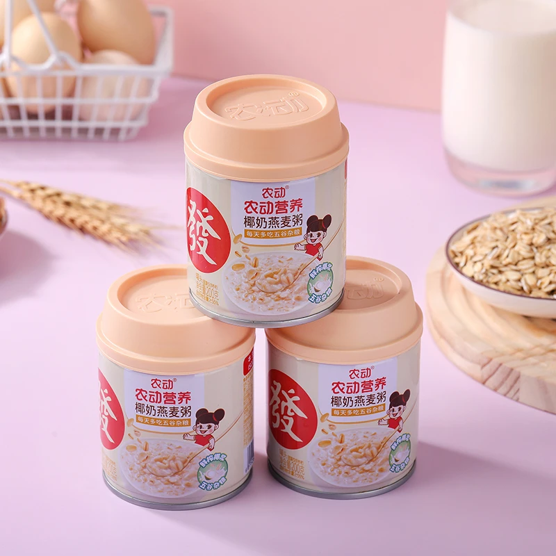 【农动食品】椰奶燕麦粥整箱12罐五谷杂粮营养美味代餐即食早餐代餐