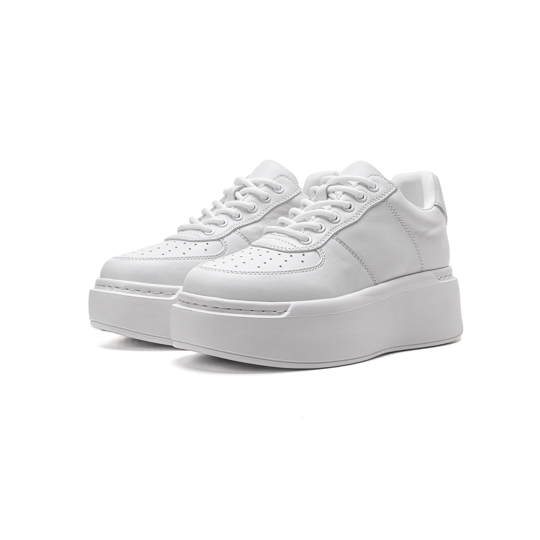 2024时尚简约厚底板鞋夏季运动百搭低帮系带女鞋