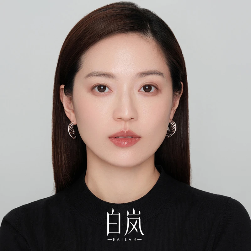 925银耳饰 白岚叶脉耳钉女小众耳饰气质2025年新款潮ED3926