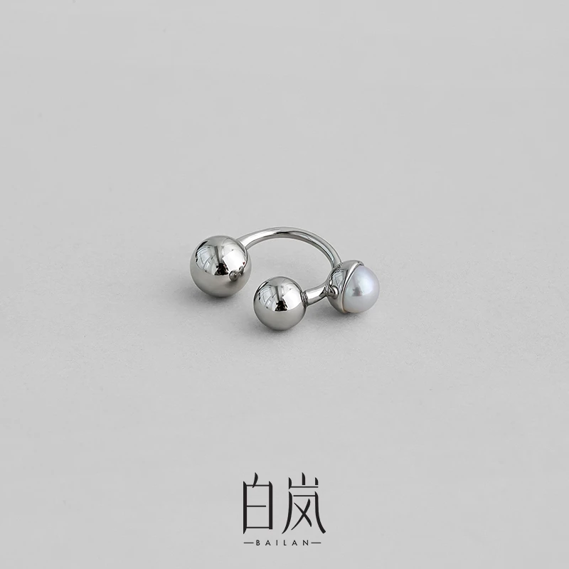 白岚晨曦耳夹女天然淡水珍珠小众轻奢2025新款个性耳饰ED4235-SL