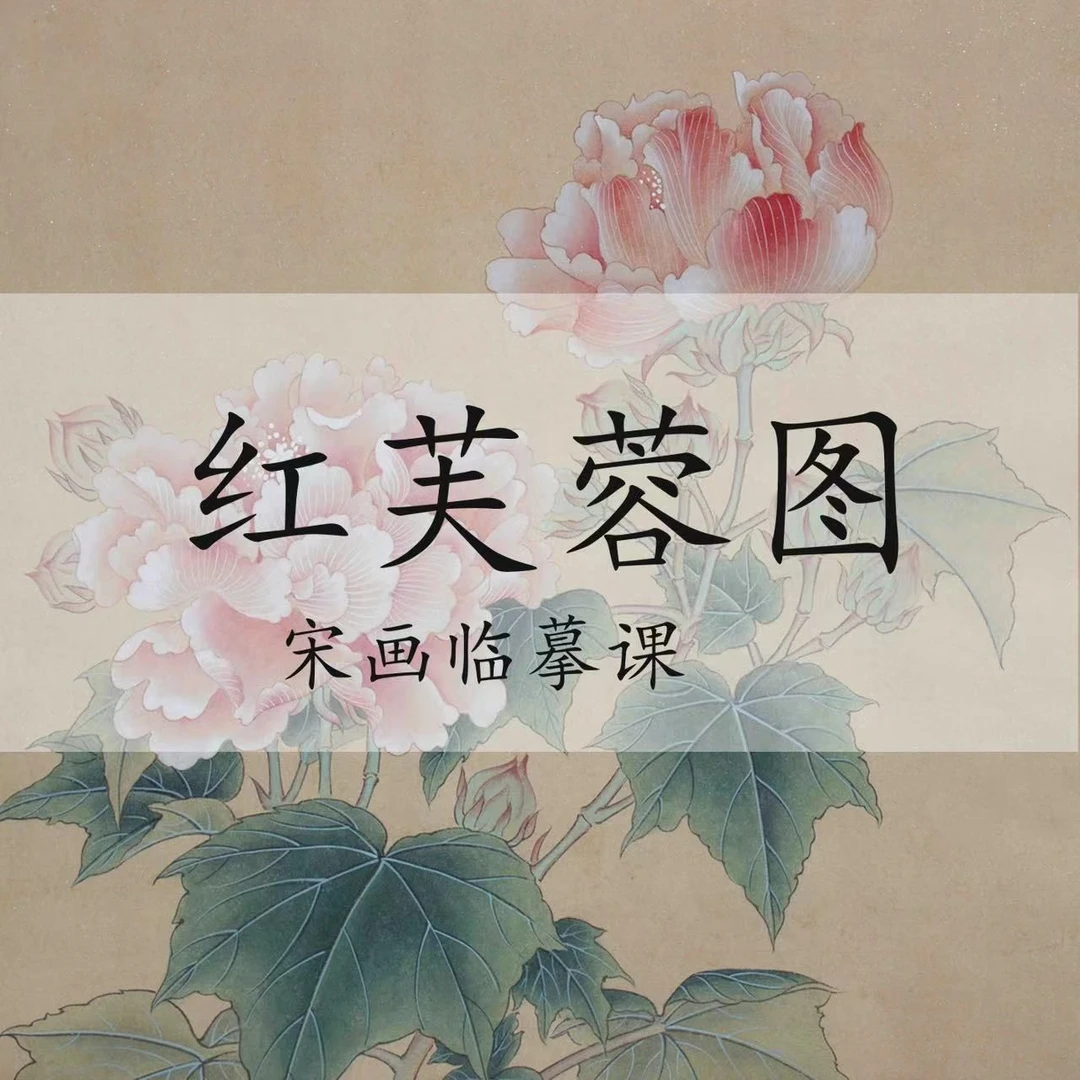 《红芙蓉图》宋画临摹