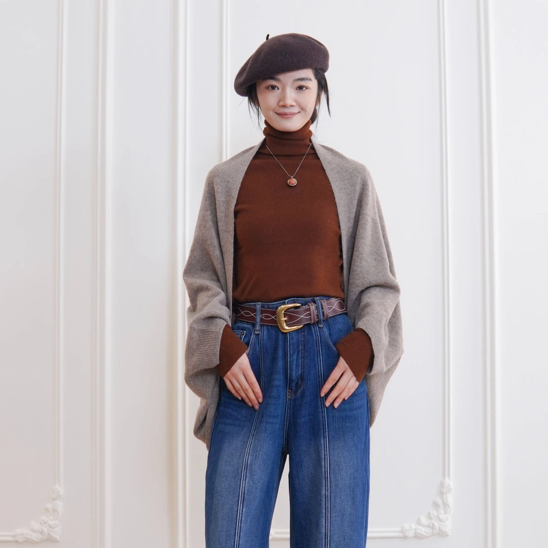 CHUN·「迪曼三穿羊毛披肩围巾」时尚休闲百搭简约文艺休闲日常减龄