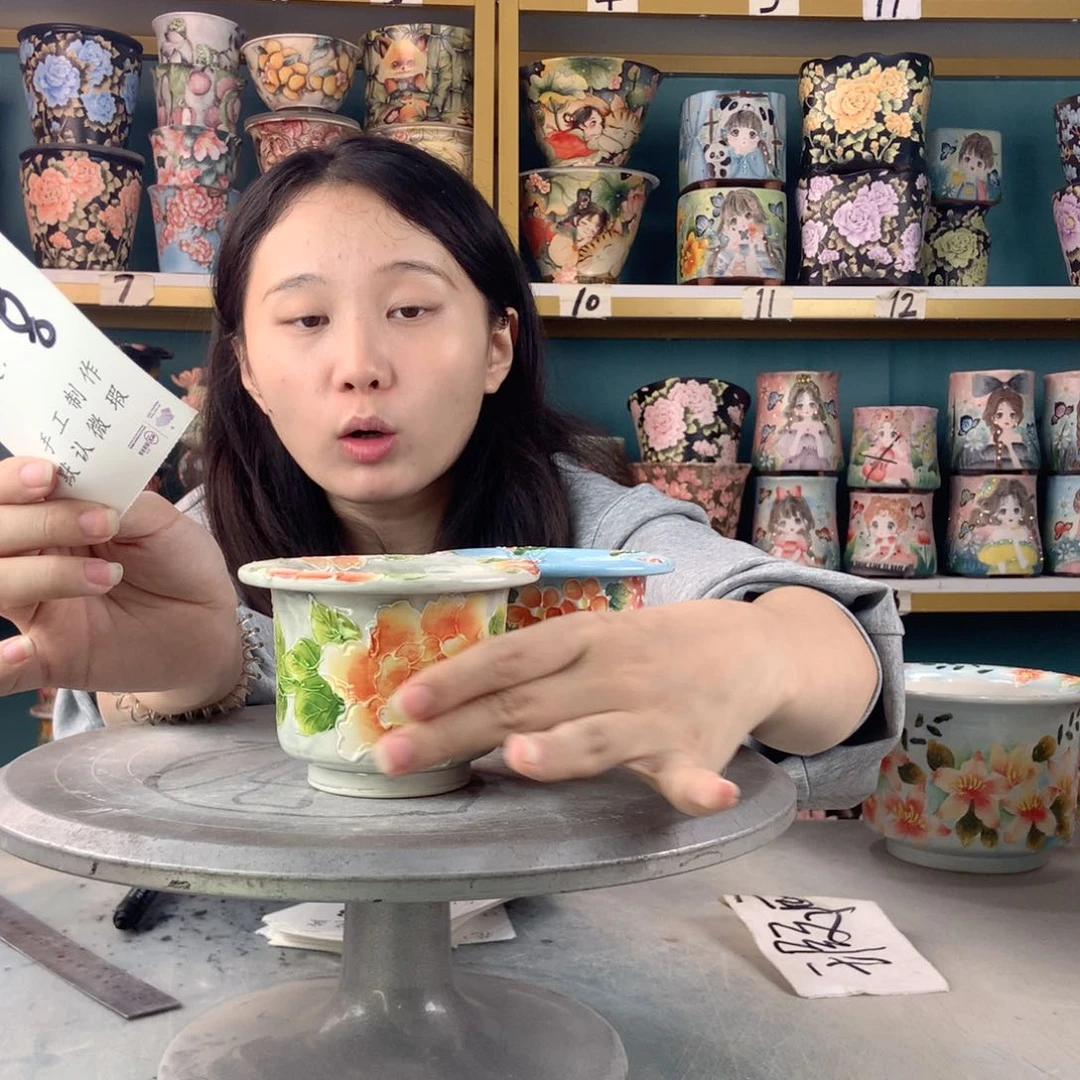 罐景德鎮手工瑕疵572