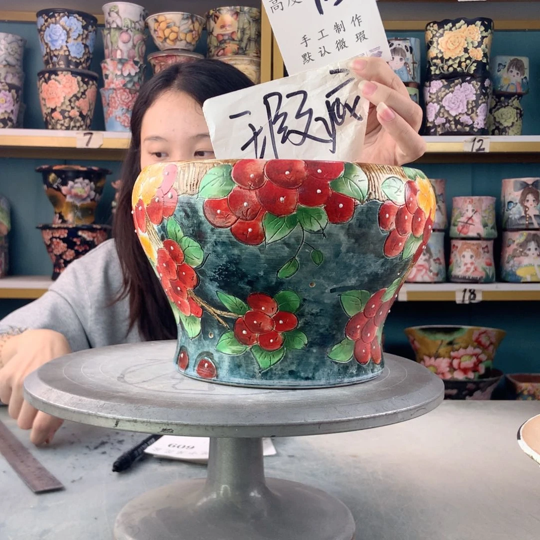 罐景德鎮手工瑕疵608