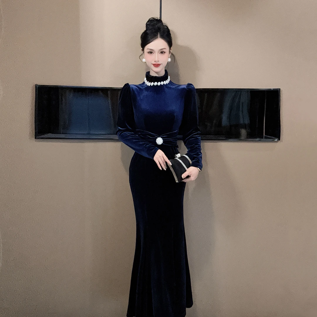 【设计师定制】新款时尚气质修身显瘦优雅轻奢连衣裙9967