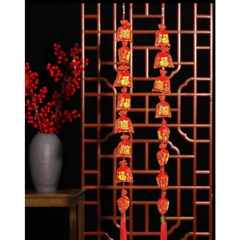 【八头福袋串】新年串串福包春节客厅房门挂件新居【拍一发二】