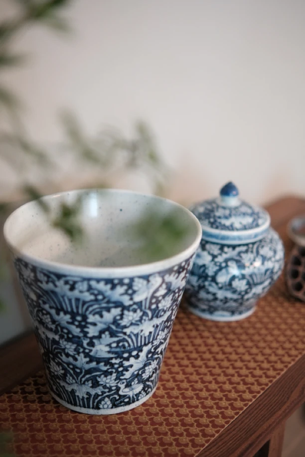 博陵造物一路莲科撒蓝冰桶