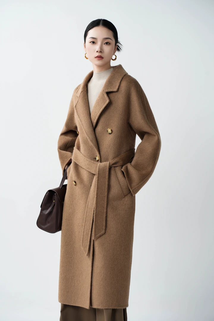 【100%双面骆驼绒】2023年秋冬新款长款双面骆驼绒大衣