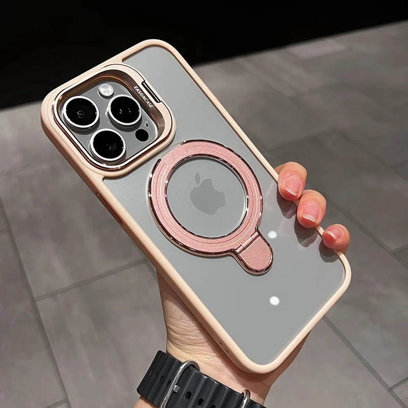 镜头盖支架适用苹果15手机壳磁吸iPhone14promax新款13透明保护套