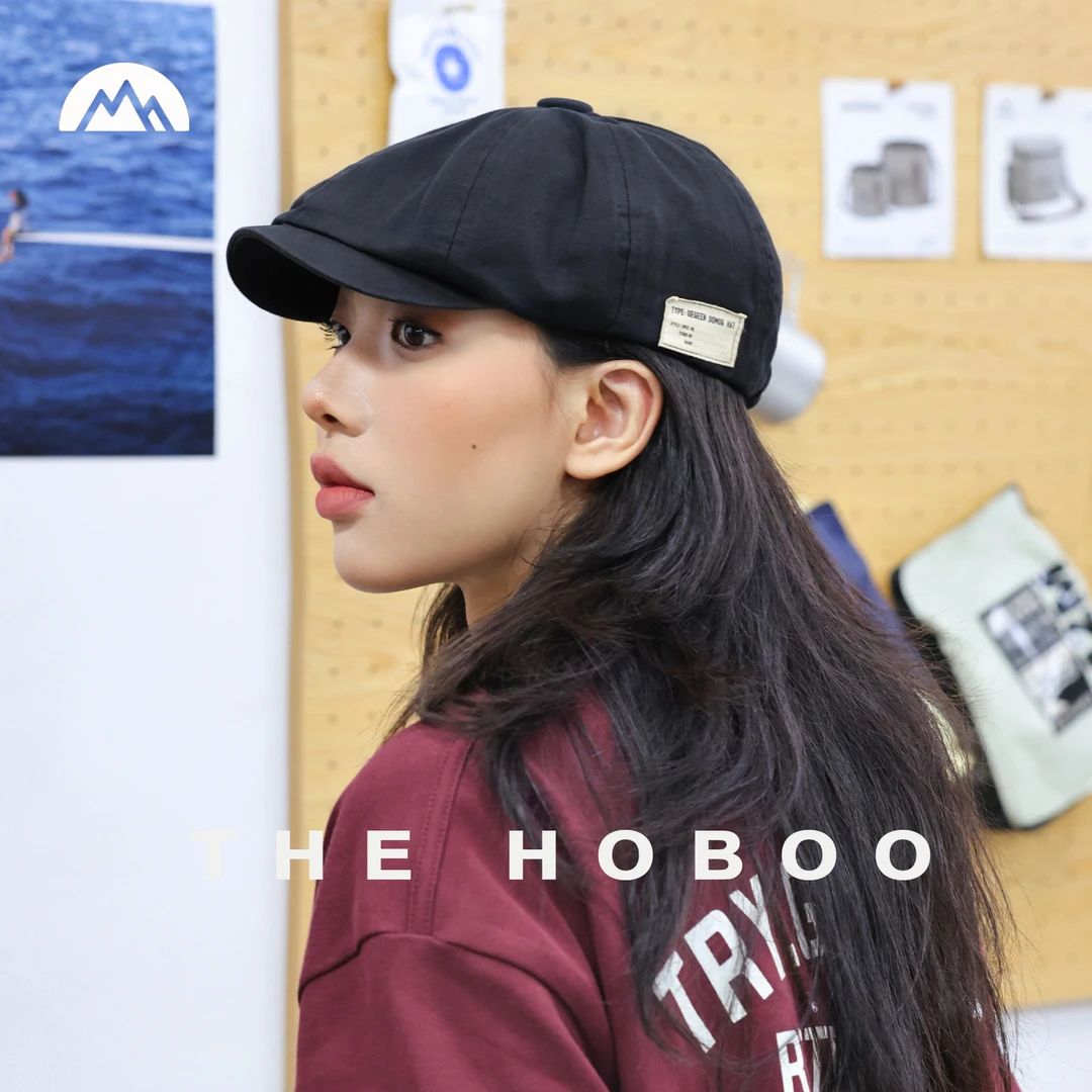 GEGEEN DOMOG复古文艺前进帽男女百搭画家帽潮牌鸭舌帽报童贝雷帽