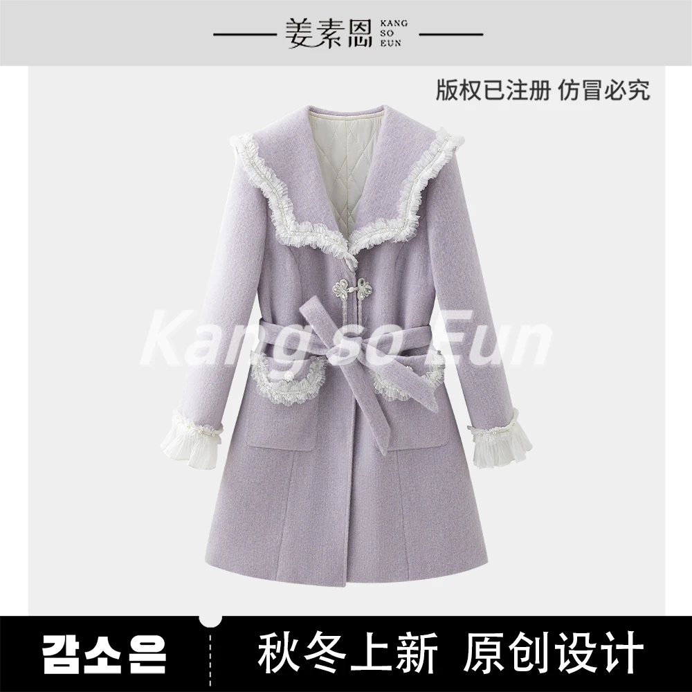 【高高甄选】【雪域之舞】气质时尚新款少女风衣外套G24DT071031