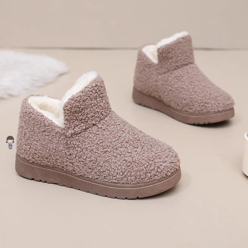 2024冬季新款老北京棉鞋女居家保暖防滑棉拖鞋加绒加厚妈妈雪地靴