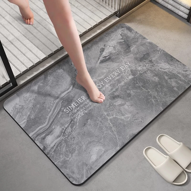北欧ins风硅藻泥软垫浴室脚垫地垫卫生间门口防滑防臭垫耐脏速干