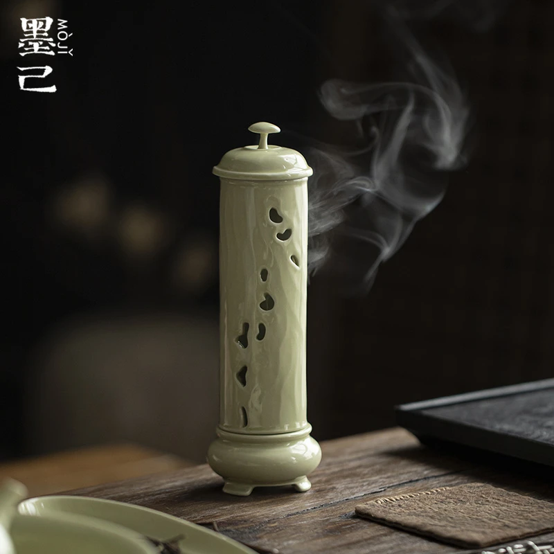 墨己芦苇青-灵芝线香炉