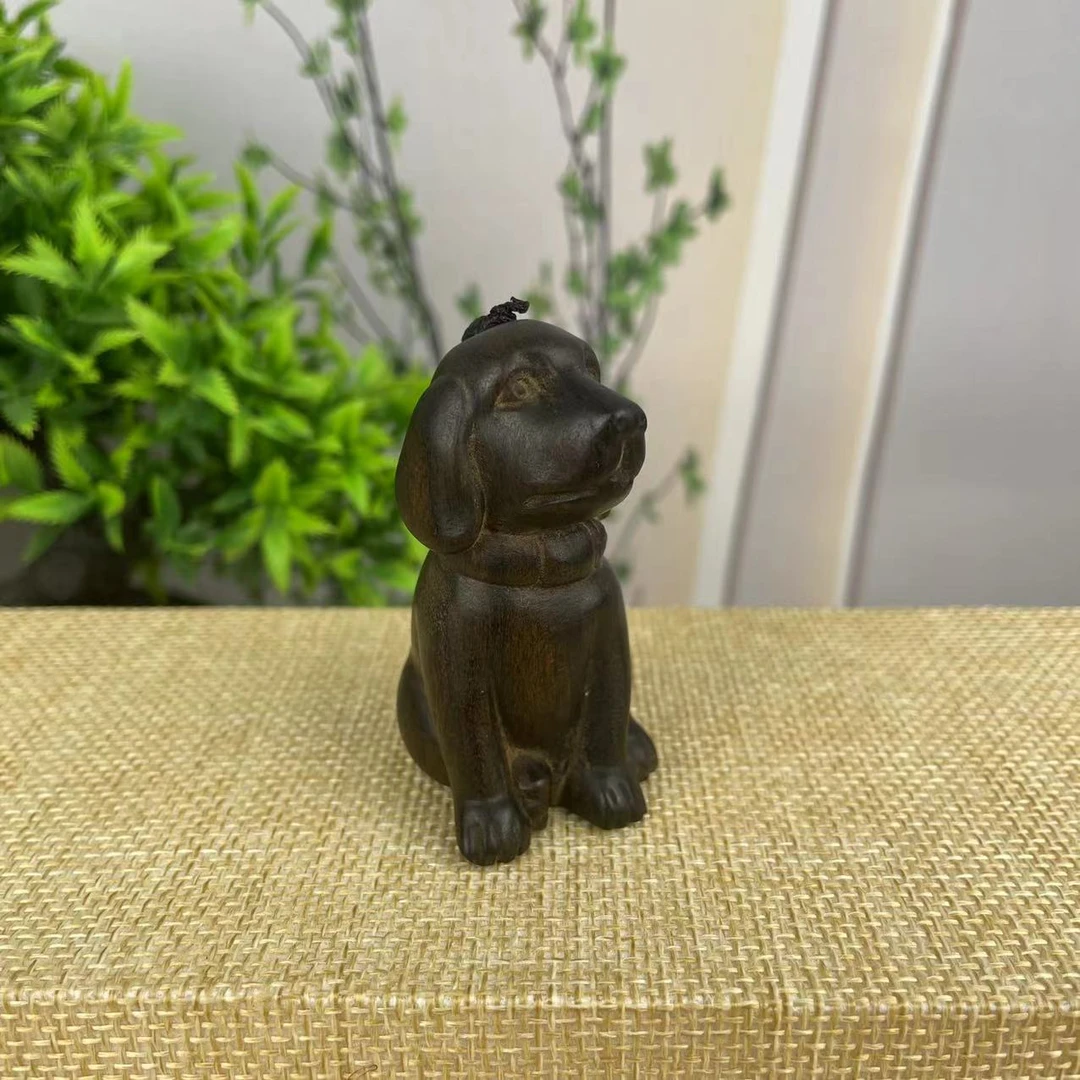小胖狗 达拉干木雕工艺品摆件家居手把件创意生肖把玩件