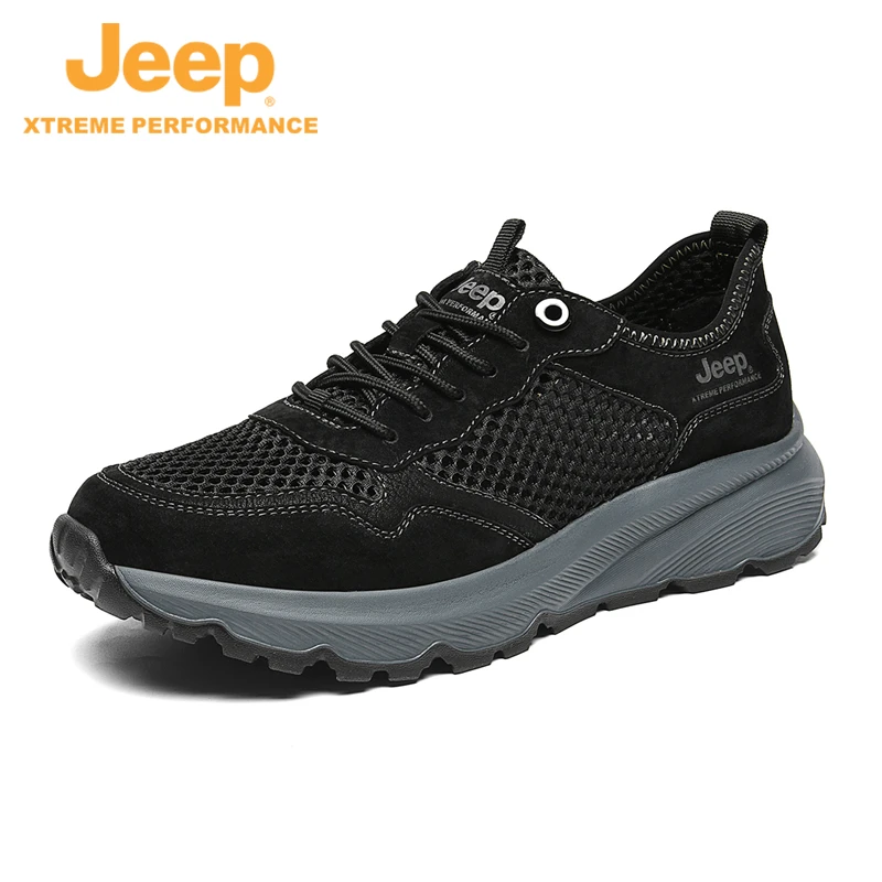 JEEP/吉普秋季新款户外休闲登山运动轻便透气防滑耐磨低帮徒步鞋