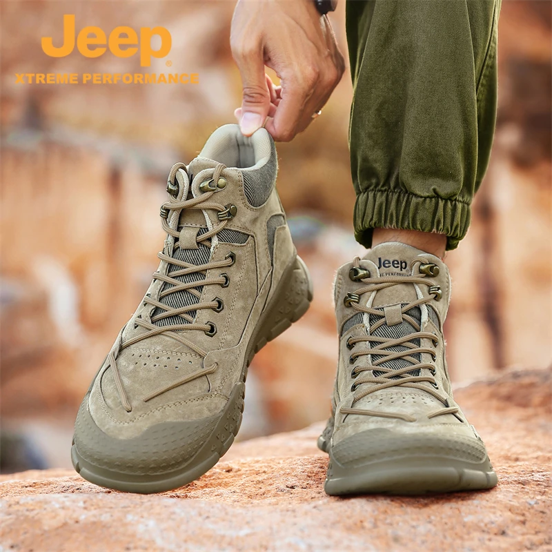 JEEP/吉普秋季防滑登山鞋耐磨轻便时尚户外运动鞋休闲马丁靴鞋子