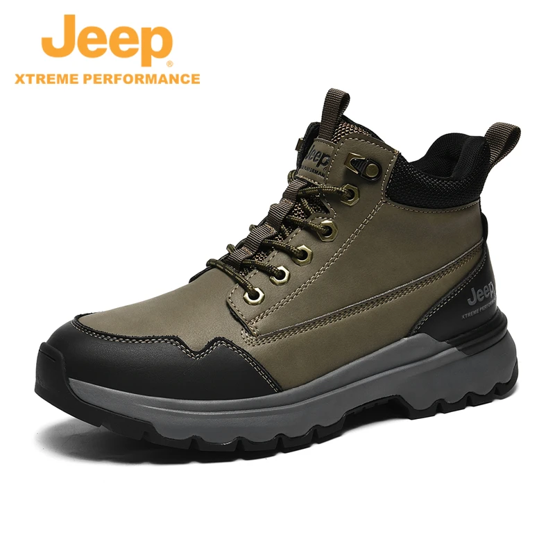 JEEP/吉普秋季户外徒步鞋休闲运动工装靴登山鞋耐磨百搭时尚户外