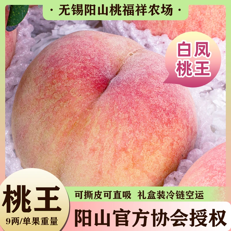 阳山正宗水蜜桃桃王新鲜多汁皮薄优质软桃果园现采【6-7】