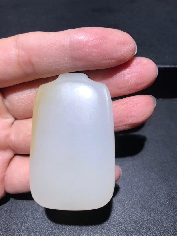 纯天然和田玉俄料平安无事牌