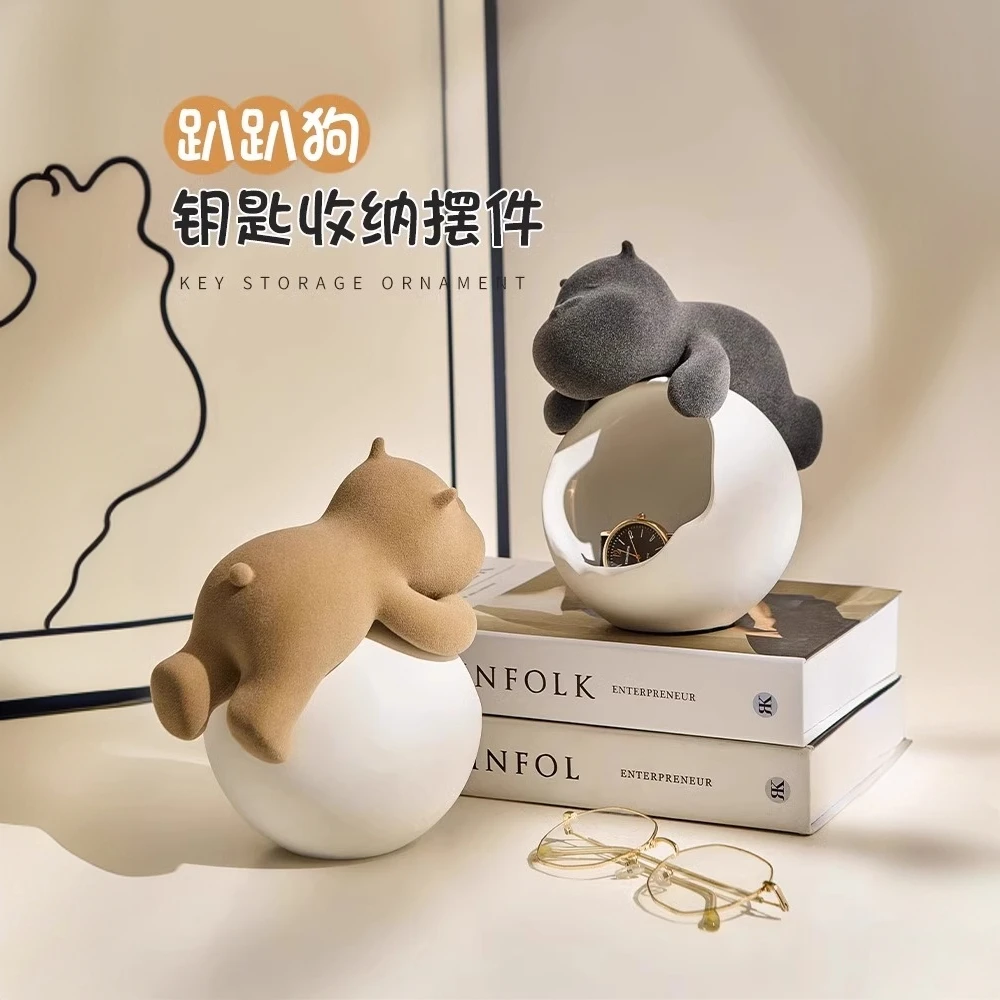 创意玄关钥匙收纳摆件高级感入户门口家居装饰品客厅乔迁新居礼物