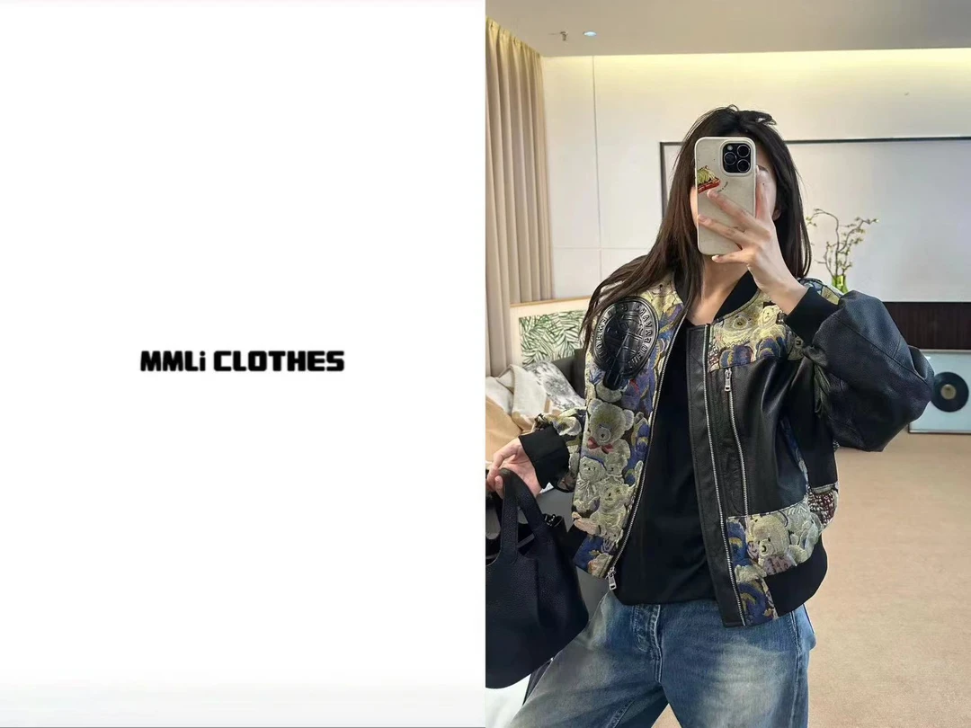 【WW王】MMLi CLOTHES｜小熊棒球款绵羊皮单皮外套 mm332-d
