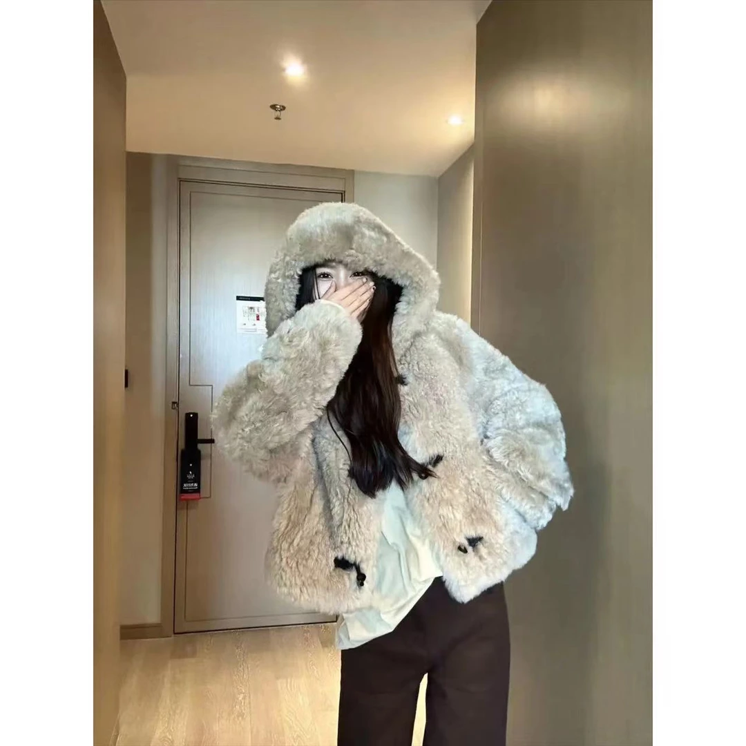 【萌萌里】MMLi CLOTHES｜ 设计师款皮毛一体连帽外套mm60366