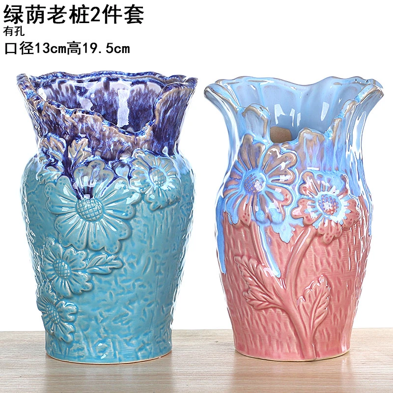 【直播专享】多肉花盆505绿萌老桩2件套