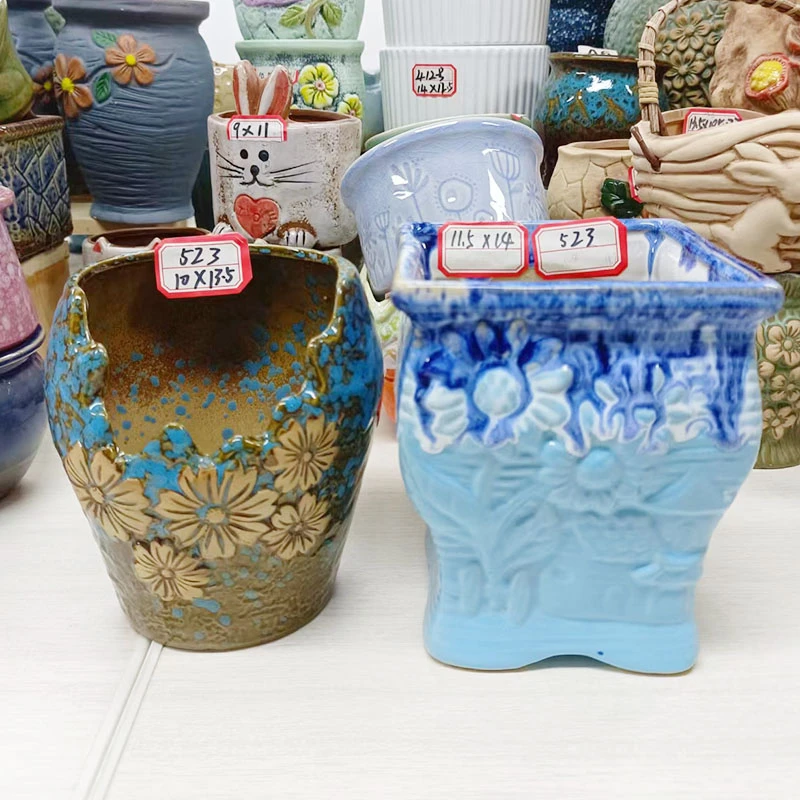 【直播专享】陶瓷多肉花盆523新奇特2件套