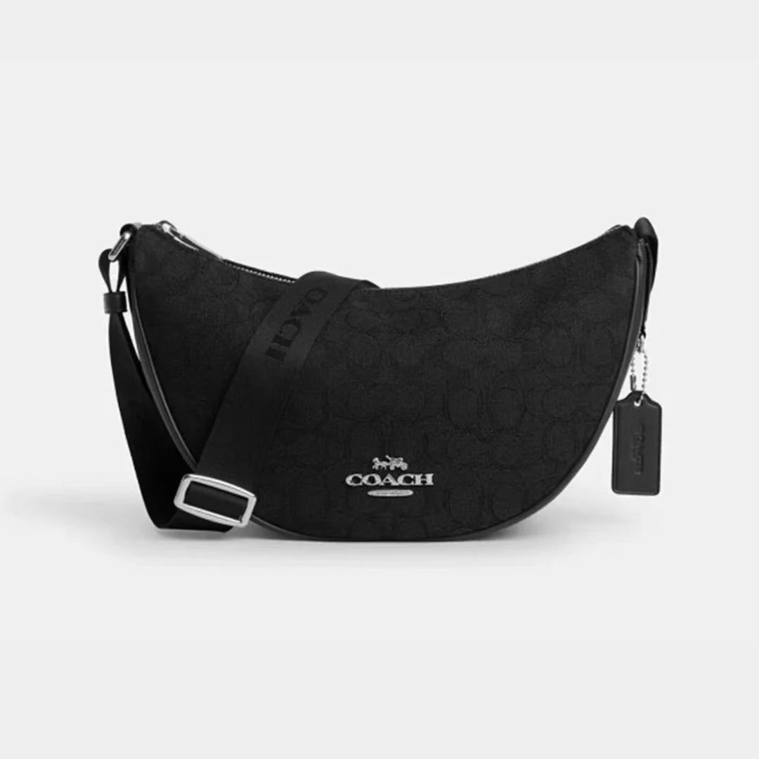 COACH/蔻驰 无吊牌Pace半月黑logo单肩斜挎包CT822