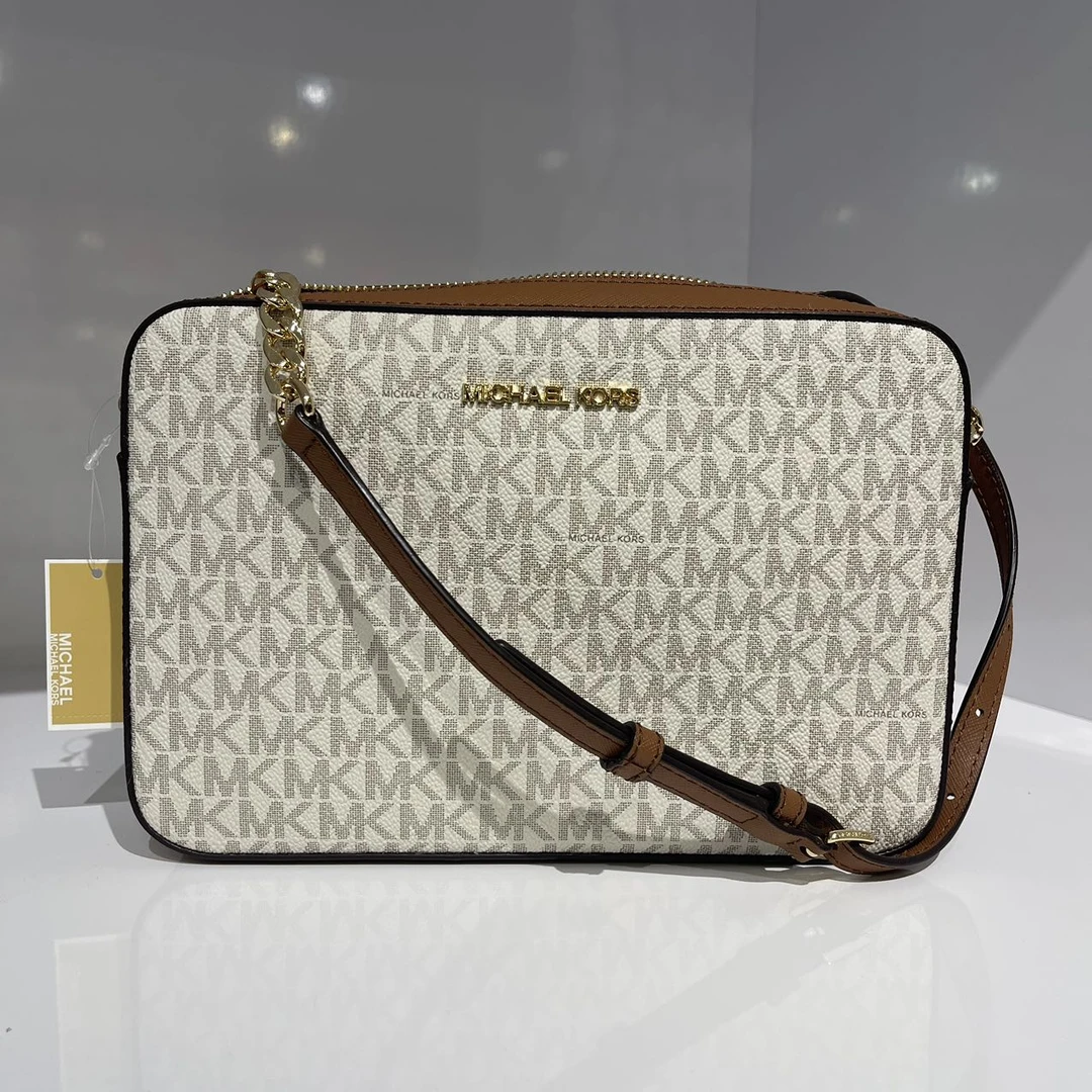 MICHAEL KORS/迈克高仕 Jet Set方块相机包白logo35F8GTTC3B