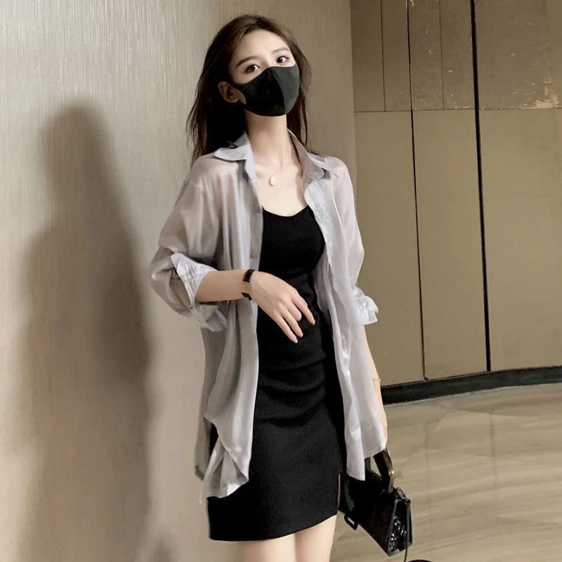 新款春夏百搭夏季两件套装女气质御姐吊带连衣裙子