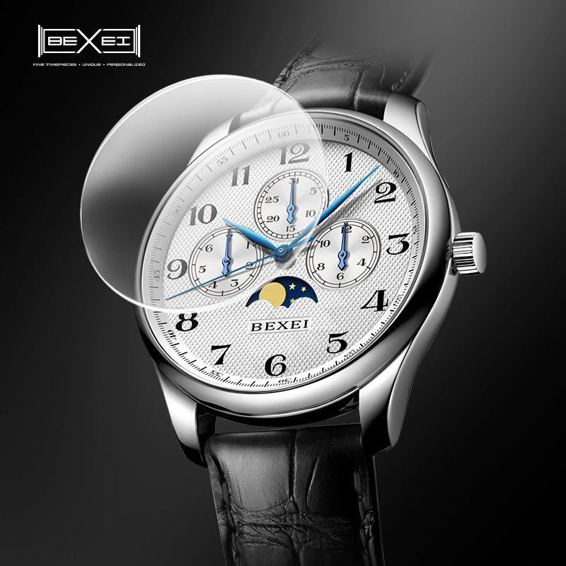 BEXEI/彼赛月相系列多功能男士腕表