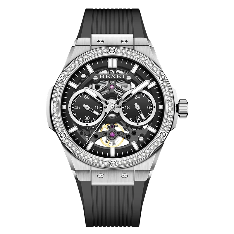 BEXEI/彼赛开拓者系列潮流全自动男士机械腕表