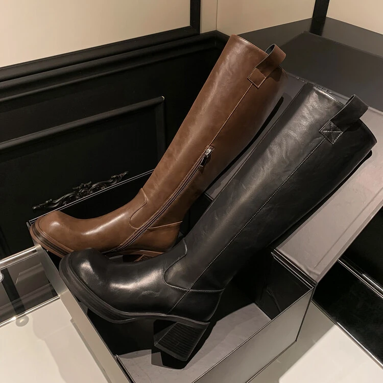 ADER EMELY定制2023秋冬新款美拉德长靴L6411