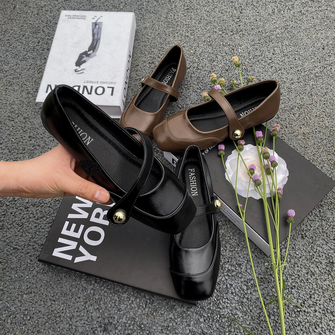 运费险-法式玛丽珍复古2025小皮鞋女新款温柔晚晚鞋平底单鞋子