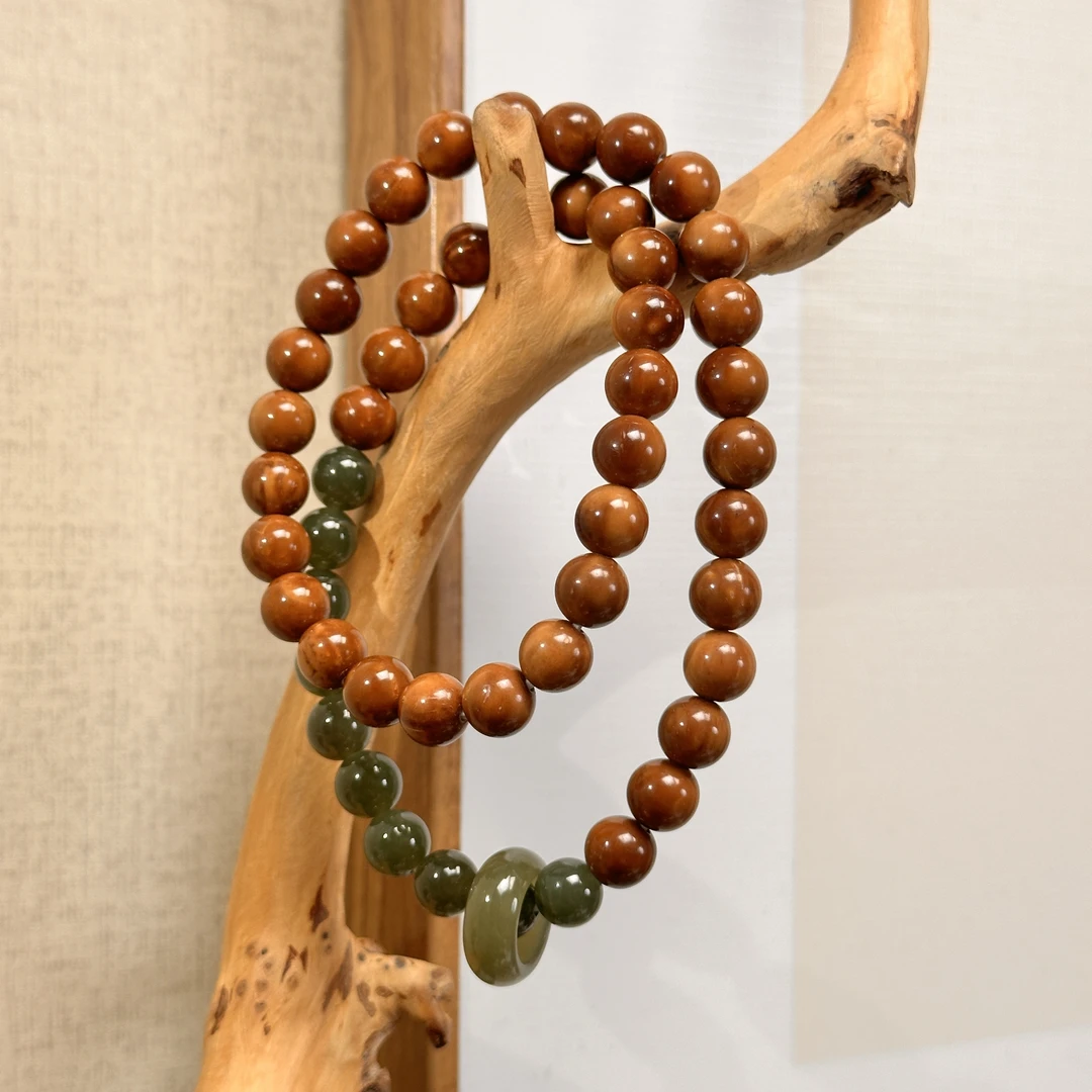 库克双圈手串8mm设计手作跑环款 路路通 文玩国风复古气质手串