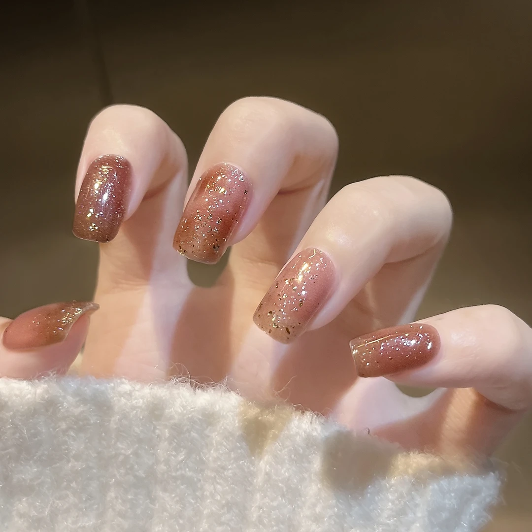 【ES1024】20指半固化凝胶uv半烤美甲贴照灯穿戴
