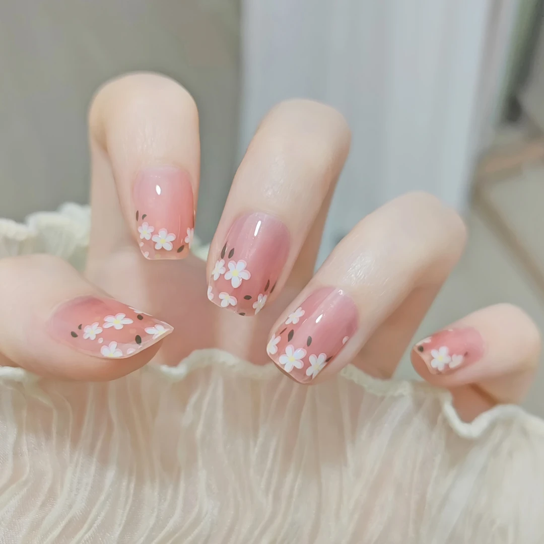 【BD855幽兰】半固化凝胶uv半烤美甲贴指甲贴片照灯变硬穿戴甲