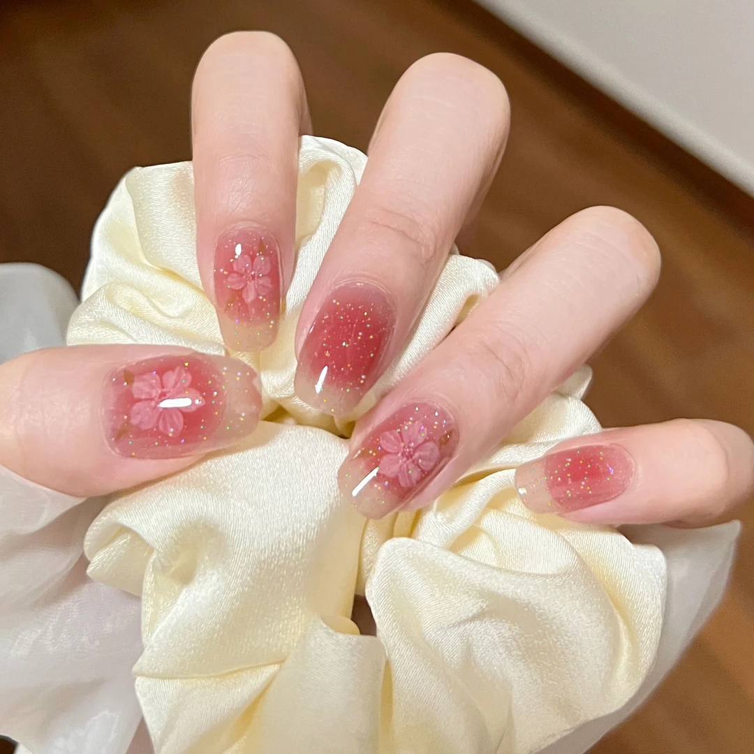 【ES479】以粉丝命名20指半固化凝胶uv半烤美甲贴照灯穿戴